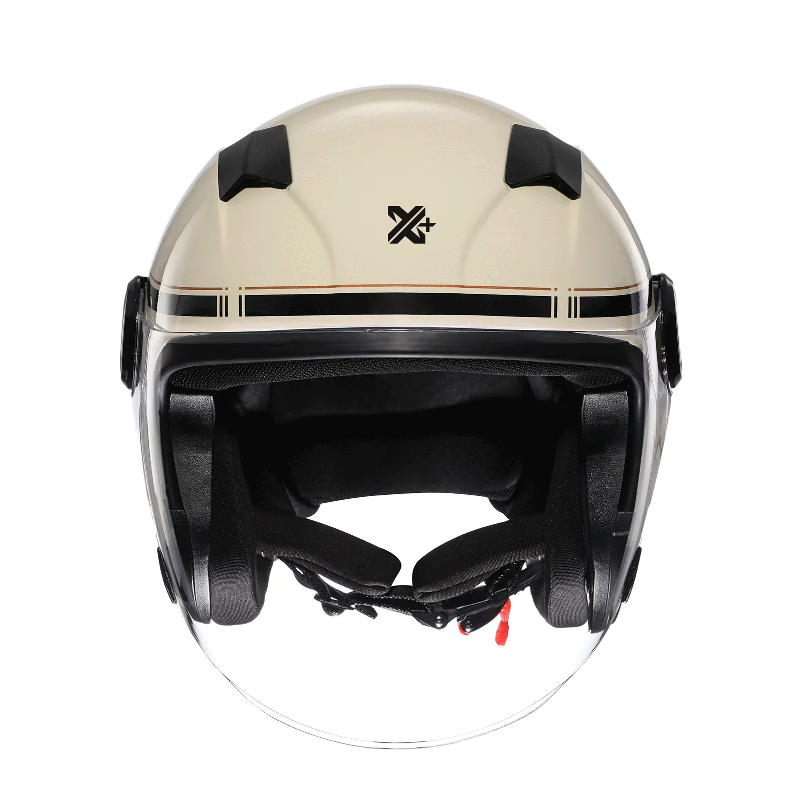 Casco De Moto De cara abierta para mujer, cascos De Moto Jet con lente, Scooter, 3/4