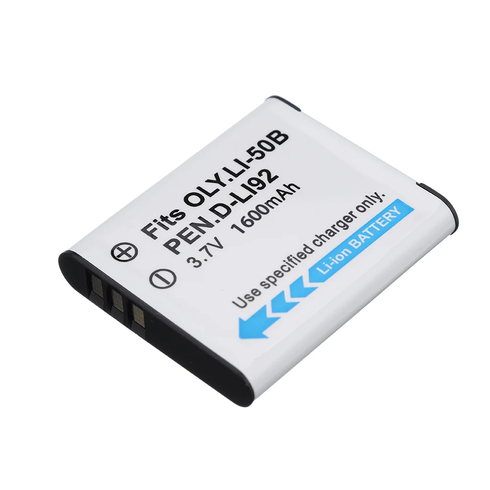 1600mAh Li-50B Li 50B akumulator litowo-jonowy do Olympus Mju 1020 SP-800UZ rysik 1010 u 1010 Ricoh CX3 CX4 D-LI92 DLI92