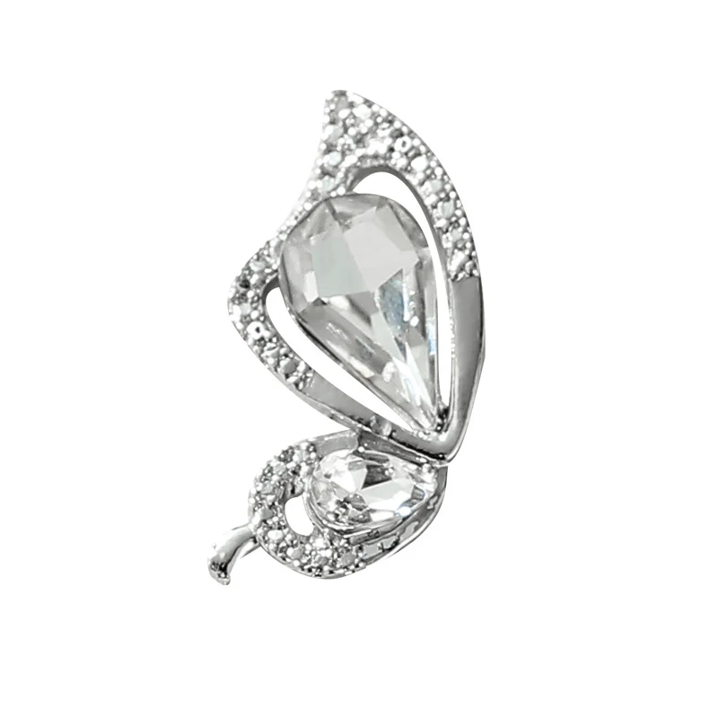 أحجار راين فنية للأظافر من سبيكة الفراشة ، أحجار كريمة لامعة ، ملحقات مانيكير كريستال ، أحجار كريمة ثلاثية الأبعاد ، لامعة ذهبية وفضية ، صور زبدة ، 5 ks