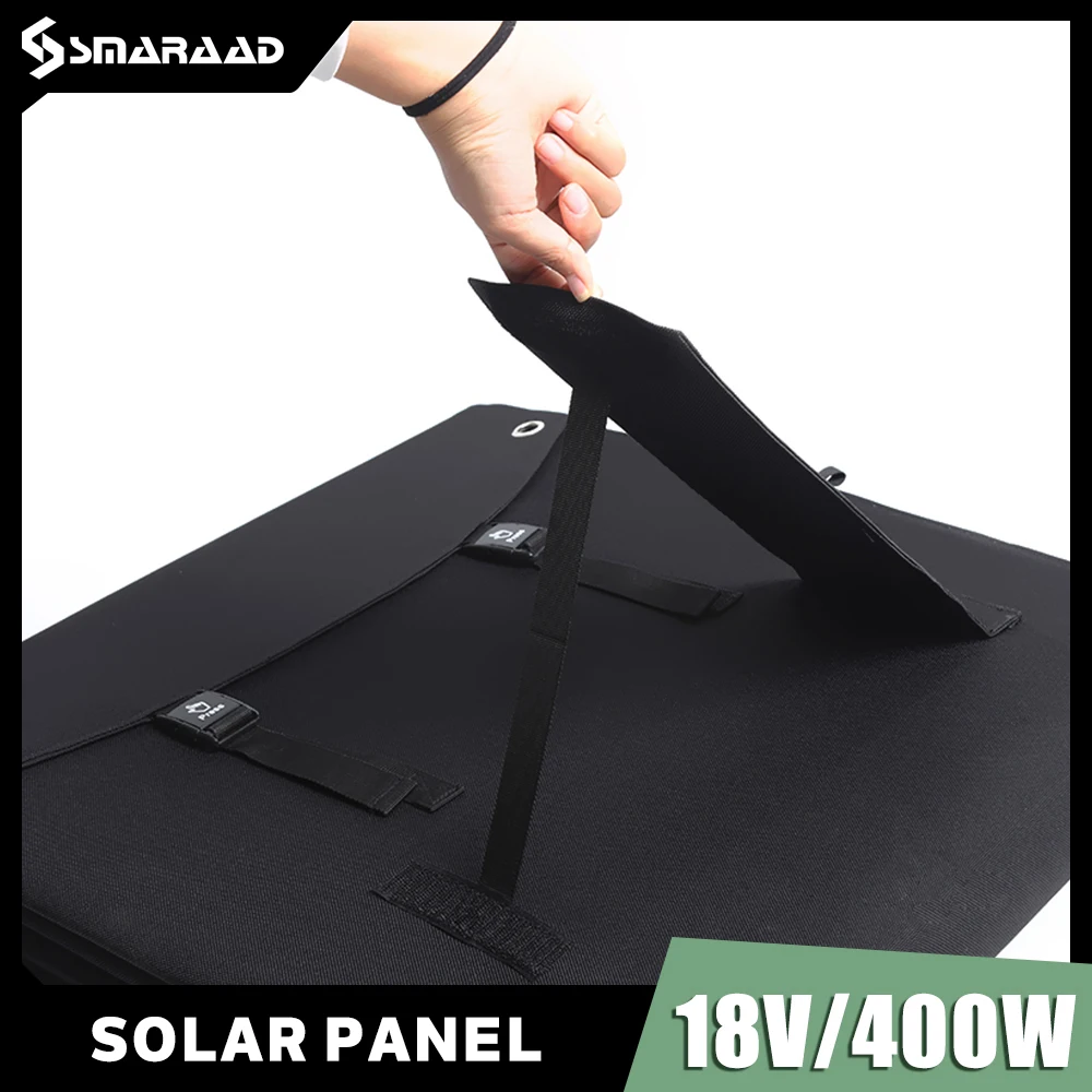 400W 18V Solar Panel Portable Foldable Charging Bag Home Outdoor Solar Waterproof Photovoltaic Power Generation Solar Panel