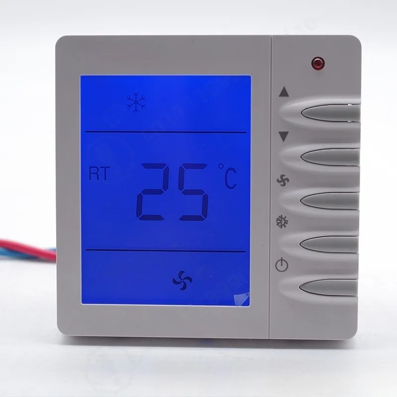 digital-thermostat-panel-with-remote-controller-fan-coil-temperature-regulator-for-commercial-central-air-condition-system