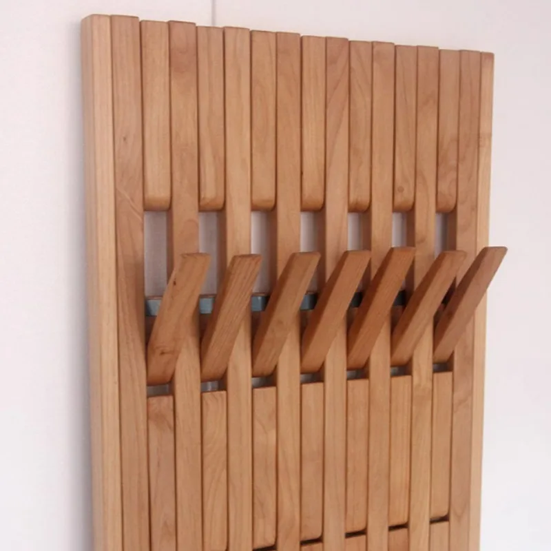 Solid Wood Wall-mounted Wall Clothes Hanging Creative Hallway Living Room Hat Rack Home Clothing Storage Hangers Organization