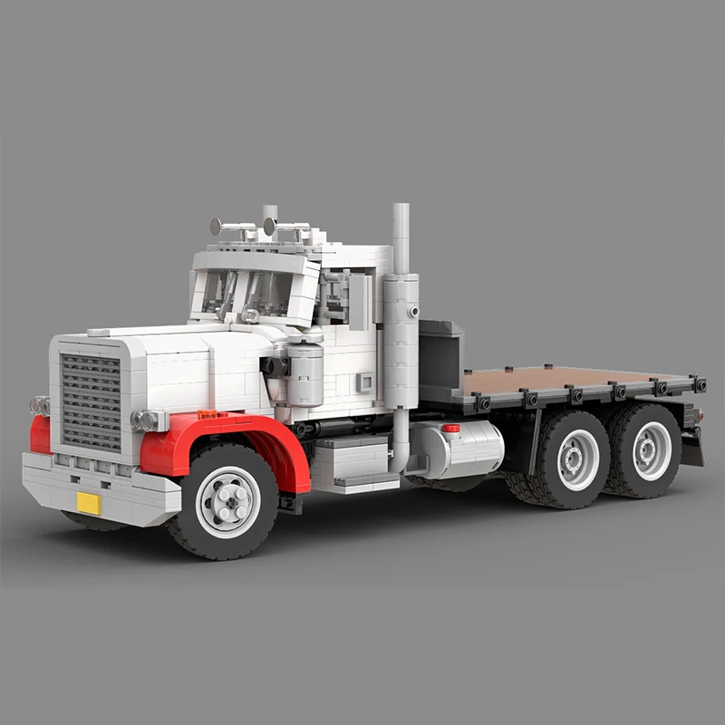 

1216PCS MOC city industrial 1:21 scale Peterbilt 359 Flatbed Truck trailer model DIY creative ideas Toy gift technology Blocks