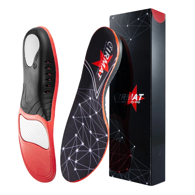 Men Women Training Sports Insoles Shoes Sweat Breathable Shoe Pad Arch Support Pad Non-slip Shock-absorbing Insole