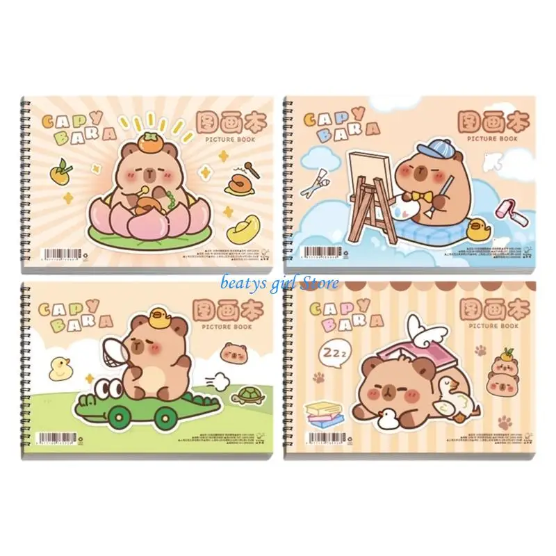 C7AB Artist 100GSM Paper Twin Coil Binding Drawing Book Travel Sketching Pad for Painting Doodling Illustrations