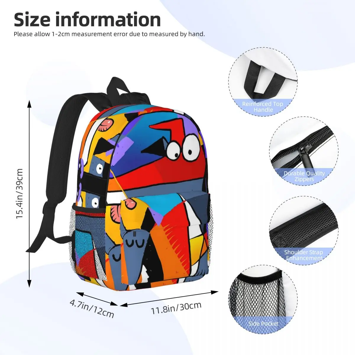 Derpism zaini adolescente Bookbag studenti casuali borse da scuola zaino da viaggio borsa a tracolla grande capacità