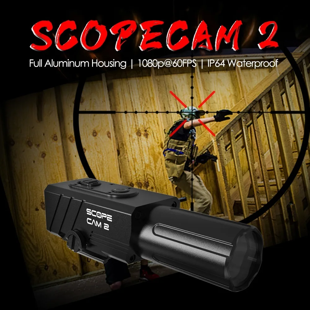 To Scope Cam 2 Scope Cam Airsoft Paintball Gel Ball Zoom Camera Full Aluminum Housing IP64 WiFi APP Scopecam2