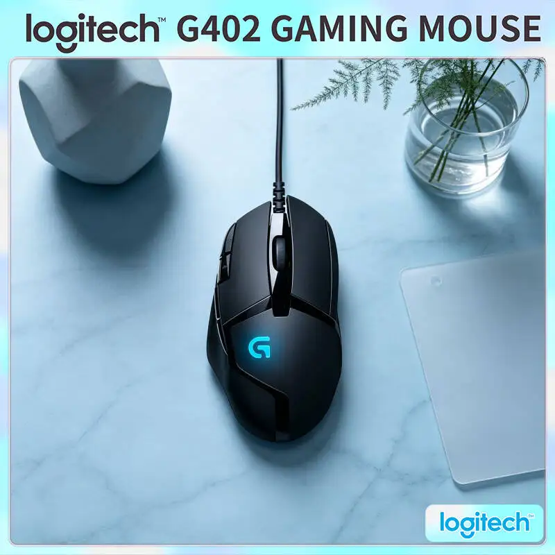 

Logitech G402 Wired Gaming Mouse 32-Bit ARM Processor 8 Buttons 500 IPS Anti-Slip for All-Day Gaming and Work Sessions