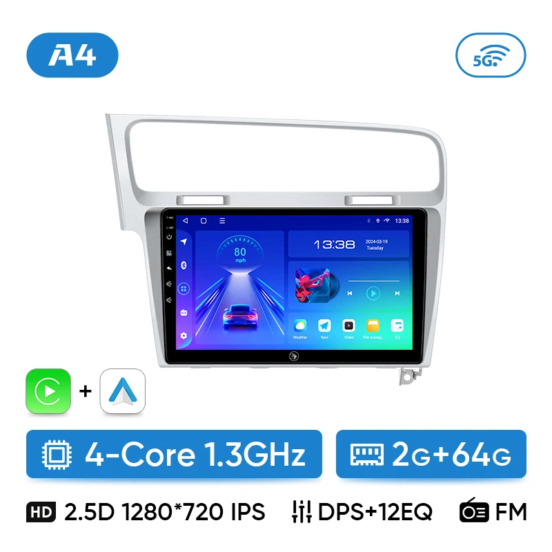 Ainavi Autoradio Voor Volkswagen VW Golf 7 MK7 GTI 2011-2021 Draadloze Carplay Android 13 Auto Multimedia Stereo Video Speler 2Din
