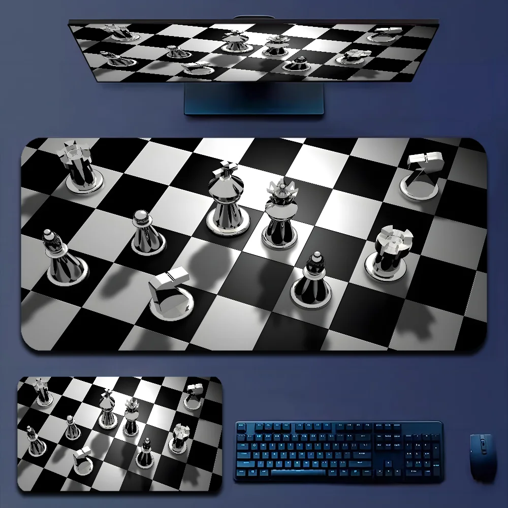 Black and white chess Mousepad Boy Pad Natural Rubber Gaming mousepad Desk Mat Size for Gameing World of tanks CS GO Zelda