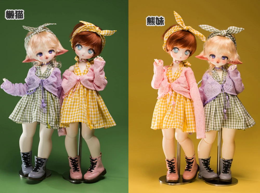 Acessórios para bonecas bola articulada 1/4 msd 1/3 sd10 menina feminina roupas de boneca bjd casaco cardigã tops pxg13