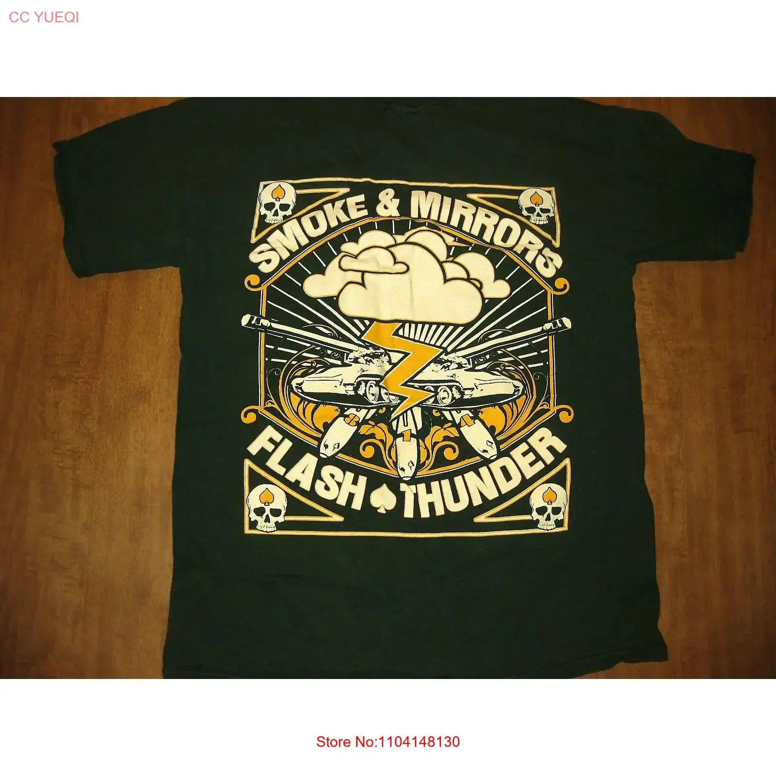SMOKE MIRRORS med T shirt Flash Thunder hardcore punk Brother's Keeper PA vintage Washed graphic designer clothes