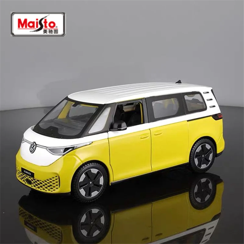 Maisto 1:24 Volkswagen ID BUZZ Alloy BUS Car Model Diecasts Simulation Metal Travel Bus Car Vehicles Model Collection Kids Gifts