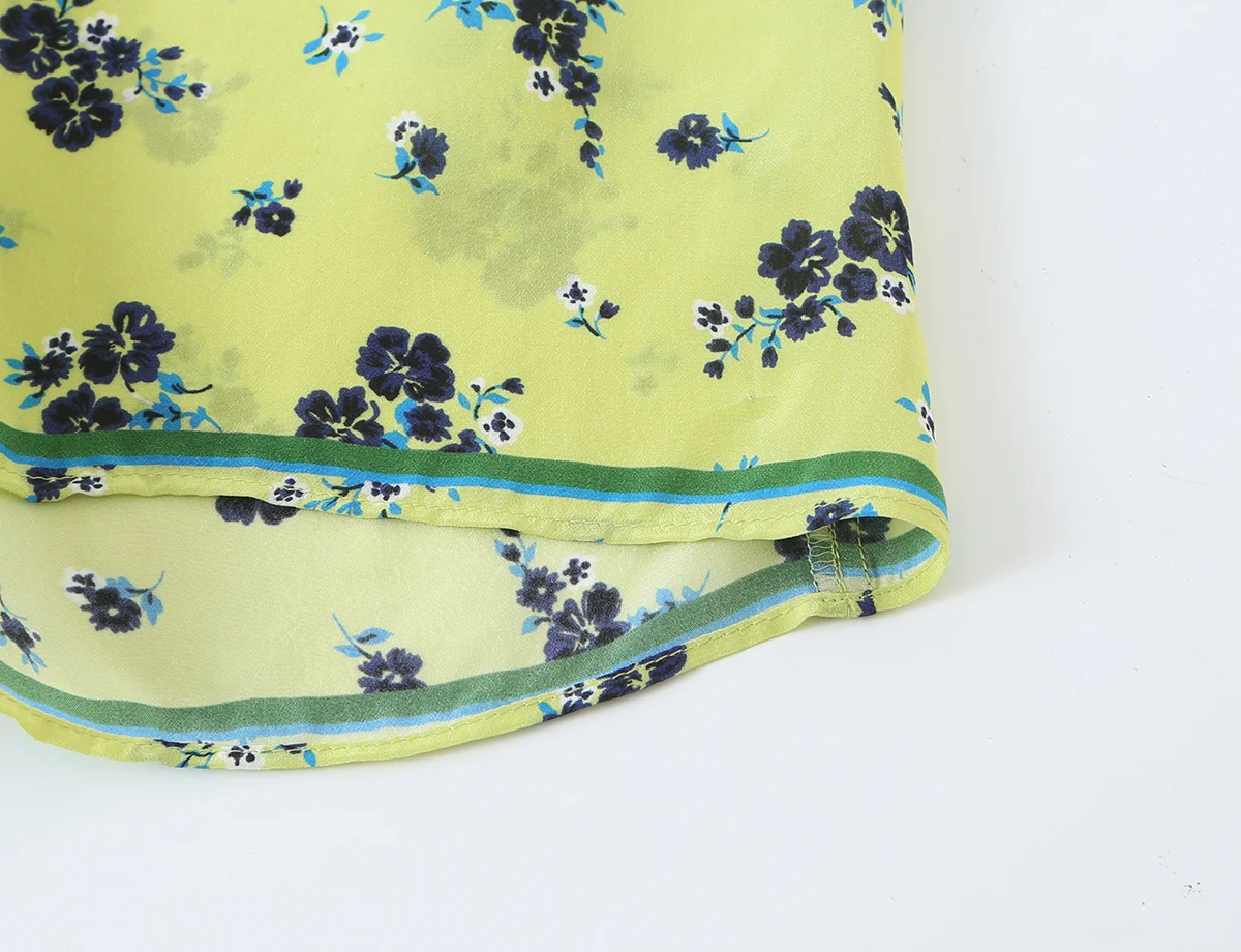 KONDALA Damen Schickes Boho-Set mit bedrucktem Hemd und Rock, Schleifenhemd, Midirock mit elastischem Bund, 2026 Frühherbst, schickes, elegantes Gartenparty-Set – Detail 13