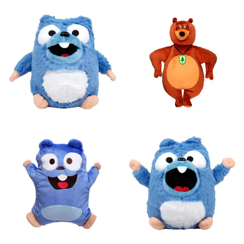 Anime Grizzy & The Lemmings Plush Kawaii Cartoon Grizzly And Lemmings Anime Peripheral Stuffed Doll For Kid Birthday Cute Gifts