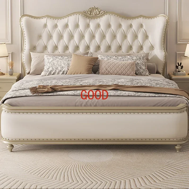 Aesthetic Modern Bed Quilts Vintage Bedroom Luxury Headboard Double Beds King Size Camas Matrimonial Garden Furniture Sets