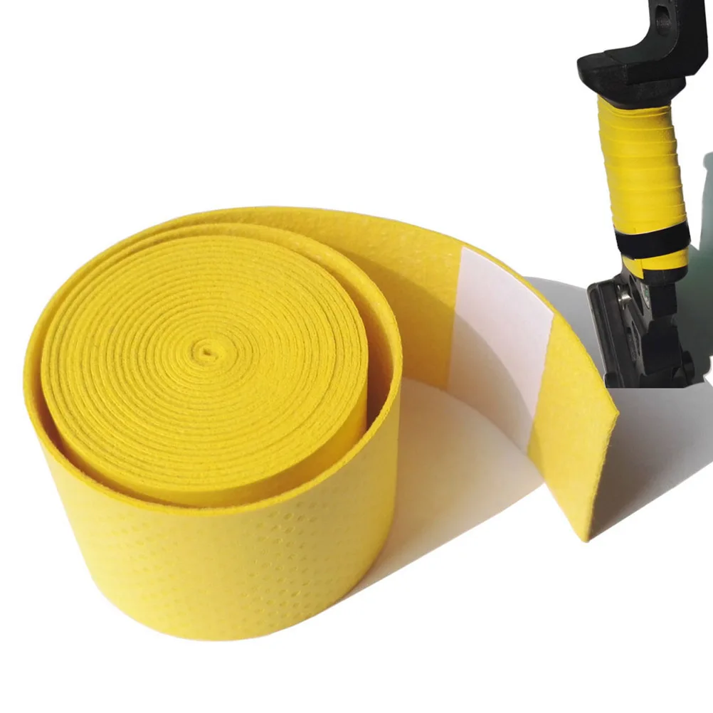 

2 Pcs Grip Tape Anti-slip Drumstick Belt Badminton Tennis Racquet Yellow Water Viscous Pu