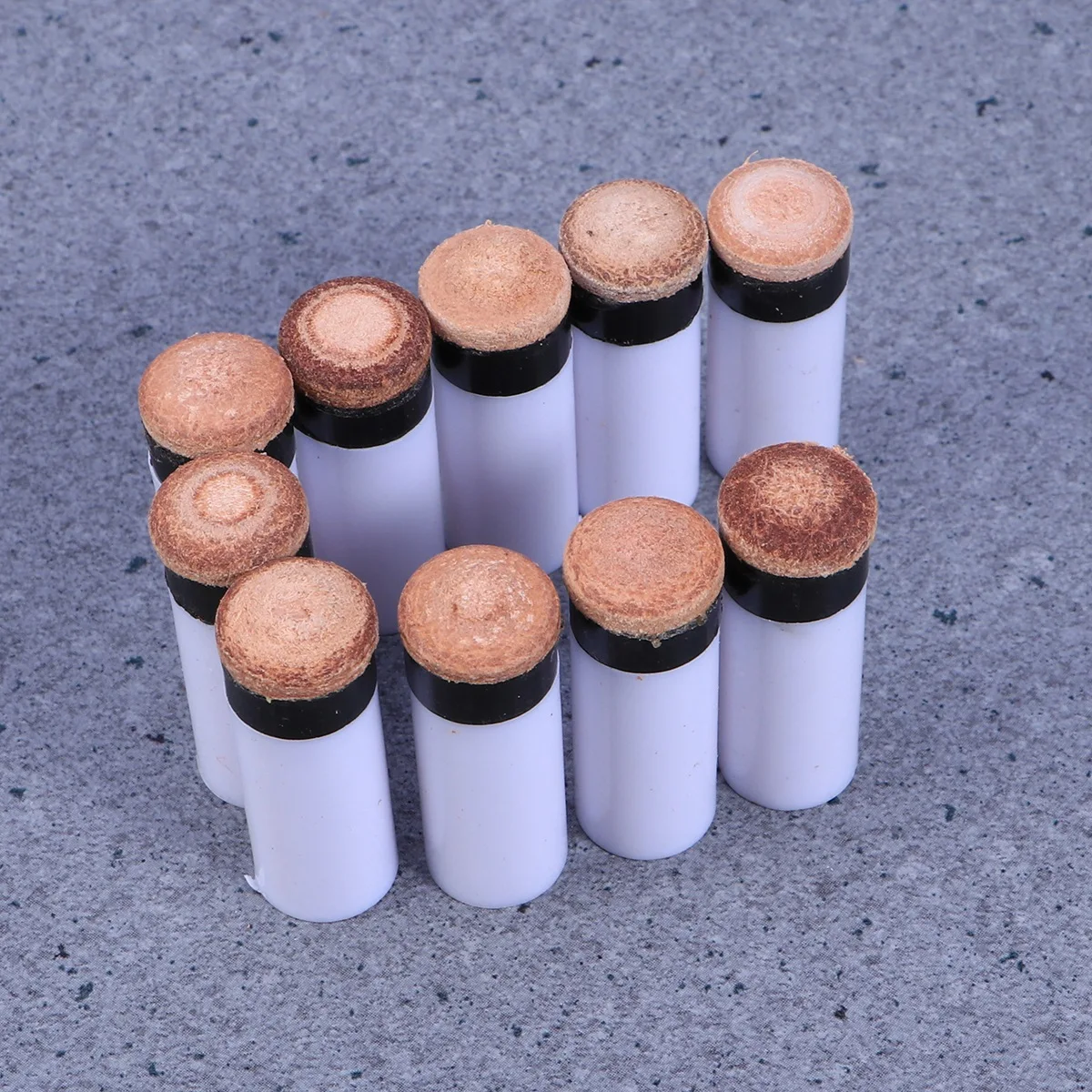 

10 Pcs Screw Head Accessories Billiard Cue and Tips Ferrule White Ferrules