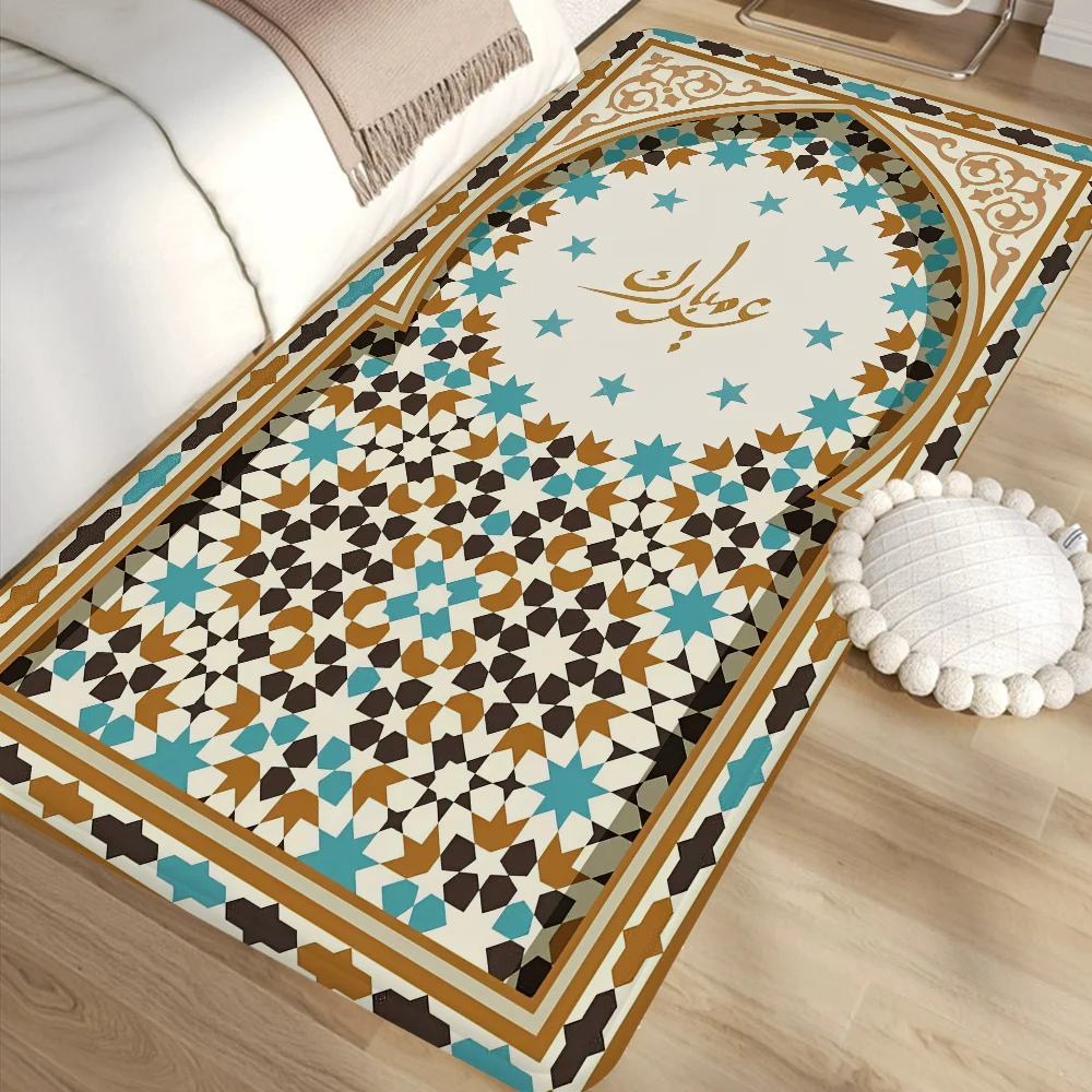 Muslim Prayer Bath Mat Kids Room Bedroom Decoration Balcony Anti-Slip Doormat Living Room Alfombra