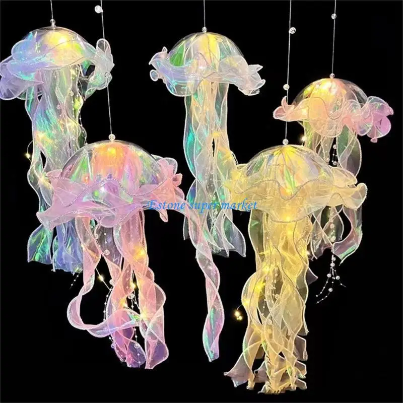 

090B светодиодный светящийся светильник в виде медузы, фонарь под морскую тему, свет в виде медузы, Детская комната, декор для