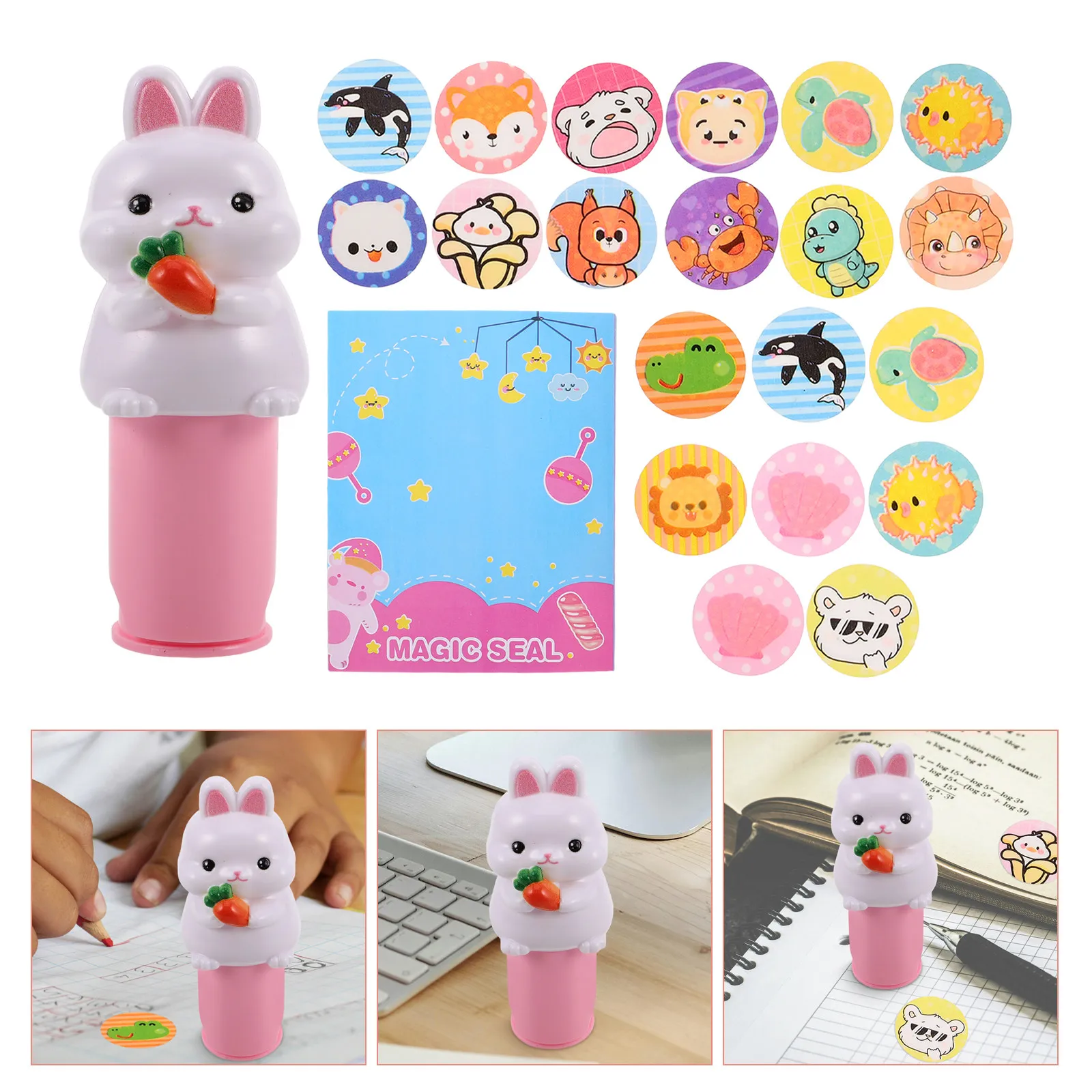 

Набор детских наклеек и штампов с мультяшными героями, не оставляющий следов, для творчества и рукоделия, развивающая игра для мальчиков и девочек