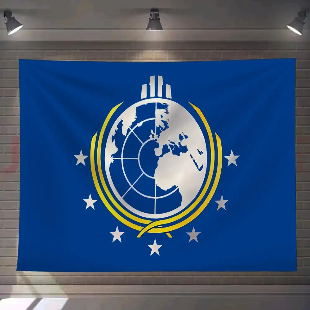 

Super Earth H-Helldivers Tapestry Custom Living Bedroom Party Dormitory Interior Wall Bohemian Decoration Attached Clip