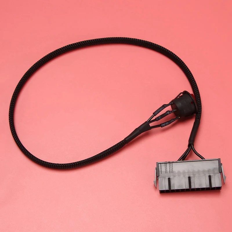 حار TTKK 5X 24-Pin أنثى ATX PSU PC إمدادات الطاقة كاتب تستر بدء تشغيل كابل ريدج البلوز مع مفتاح تشغيل/إيقاف ، 50 سنتيمتر