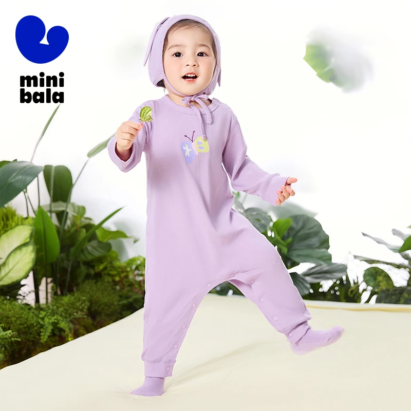 Mini Bala Romper Newborn Baby Onesie Baby Skin-Friendly Crawling Suit Romper