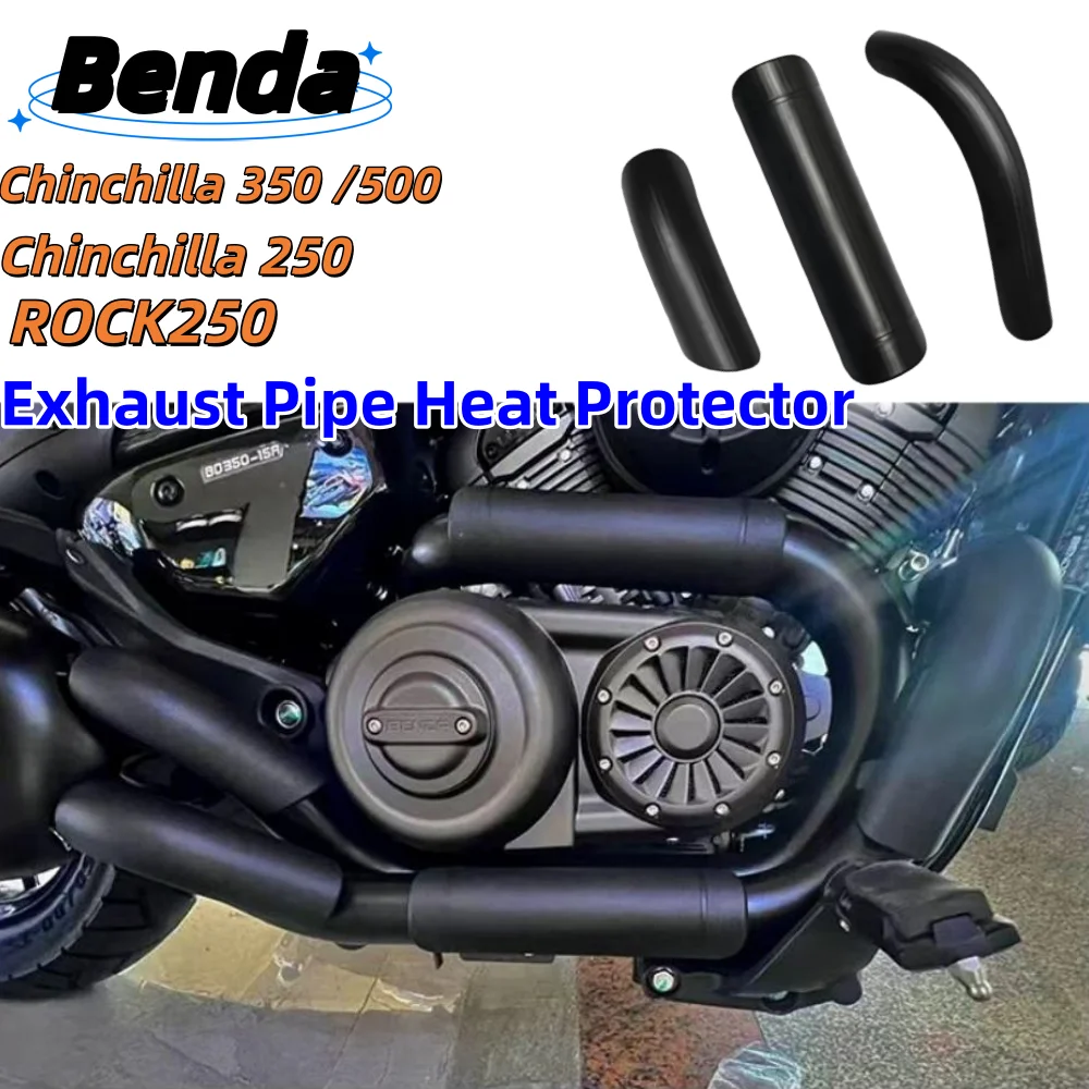 Benda Chinchilla 250 350 500 ROCK250 Exhaust Pipe Heat Protection Cover for Motorcycles - High Temperature Insulation Cover