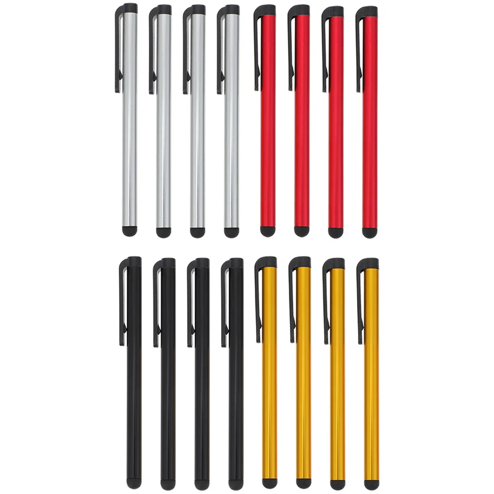 

16 Pcs Touch Screen Stylus Electronic Pen Tablet Capacitive Phone Aluminum Alloy Smartphone Assorted Color Scratch-resistant