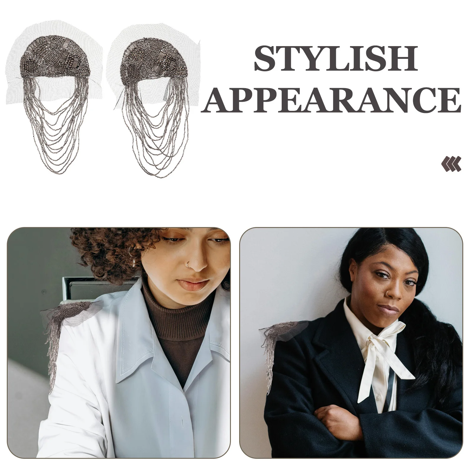 2 szt. Bohemskie broszki z frędzlami z koralików, ozdobne przypinki na ramiona, męskie i damskie akcesoria do garniturów, męska broszka w kształcie tarczy