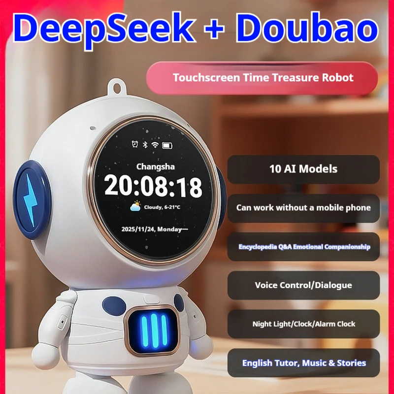 Doubao Ai  Conversation Robot Desktop Hd Lcd Touch Screen Deepseek Multi Ai Supported Home Companion Intelligent Holiday Gift
