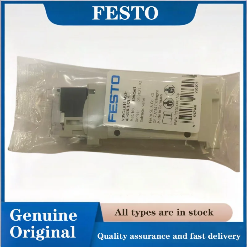 FESTO Origineel 8042563-VUVG-LK14-M52-AT-G18-1H2L-S 5/2-weg, enkelvoudige solenoïde Solenoïdeklep 24VDC G1/8 pneumatische werkpoort
