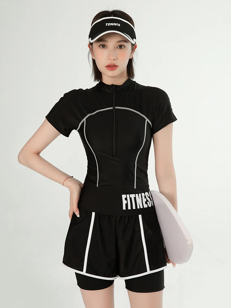 

Консервативный женский купальник больших размеров 2025 года, новинка, для термальных источников, с высокой талией, раздельный, из двух частей