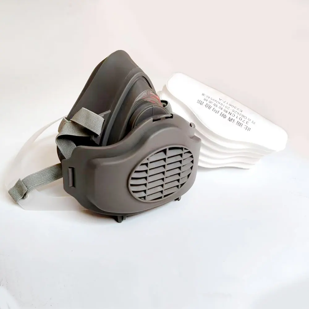 3200 Dustproof Half Mask Respirator Suitable For Spray Paint Carpentry Grinding House Decoration And Filter Accessory