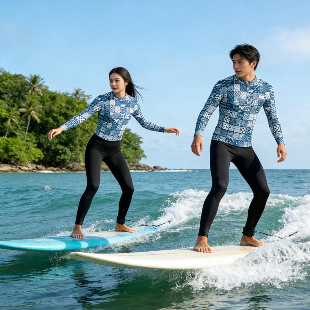 

Мужская и женская футболка с длинным рукавом для серфинга и виндсерфинга, защита от УФ-излучения UPF50+, пляжная одежда, купальник для водных видов спорта и рыбалки