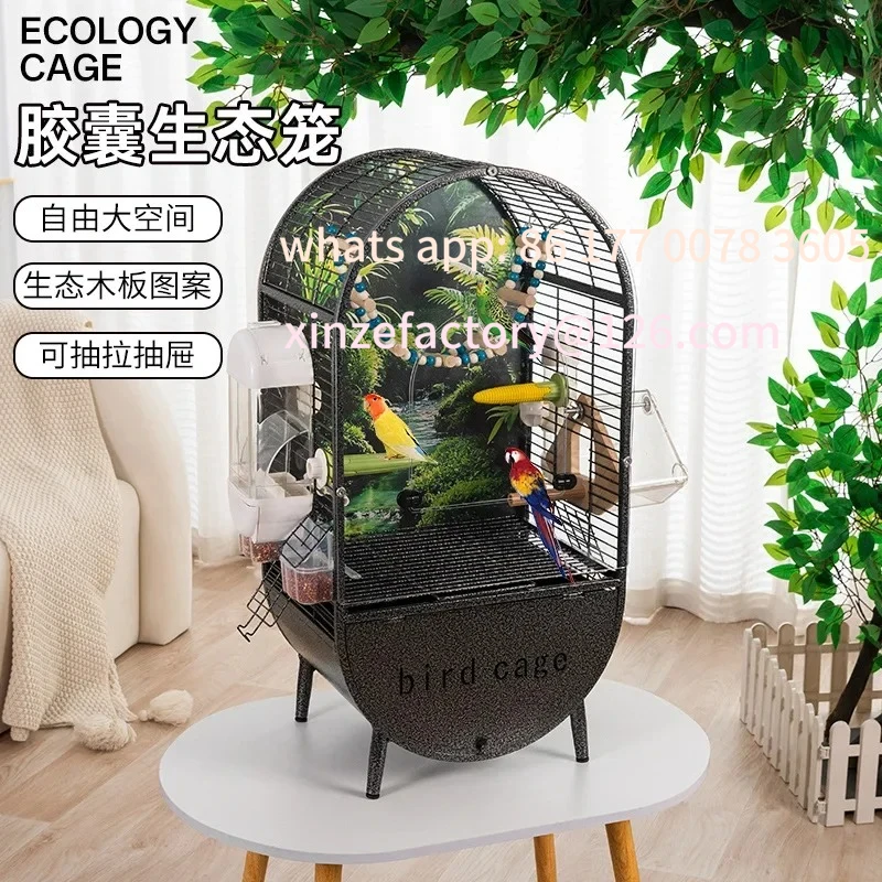 

Customizable Parrot Xuanfeng household bird cage extra large monk small sun ecological splash-proof breeding special luxury