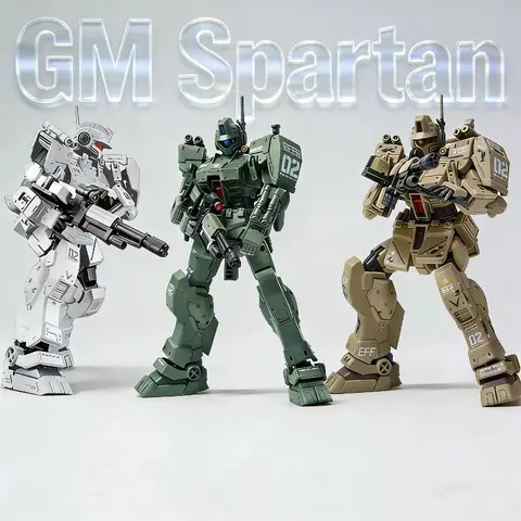 New Hg 1/144 Rgm-79s Gunpla Spartan Snow Desert Ver Plastic Assembly Model Kit Mobile Suit Action Figure Anime Robot Toy Gift