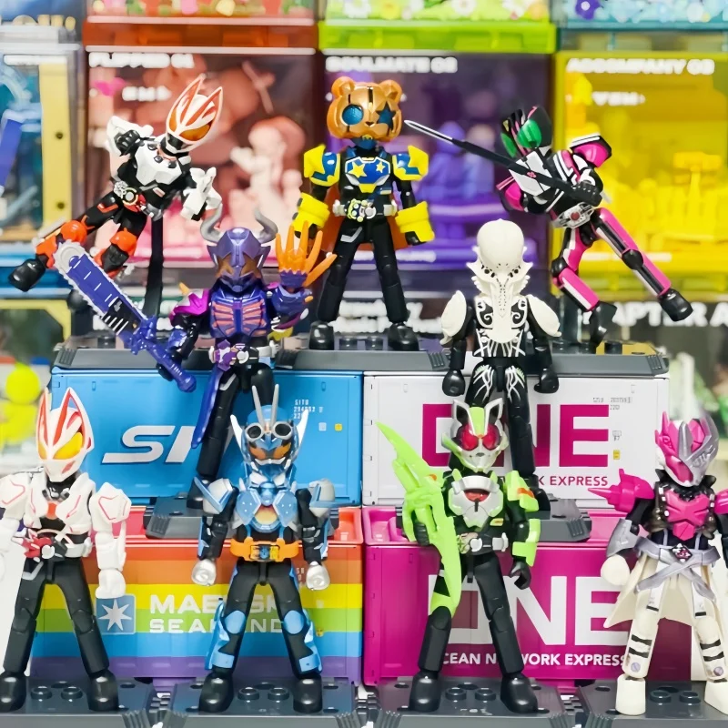 

Genuine Blokees Kamen Rider Blind Box Building Block Masked Rider 9pcs No-Repeat Mystery Box Assembled Toy For Kids Gifts