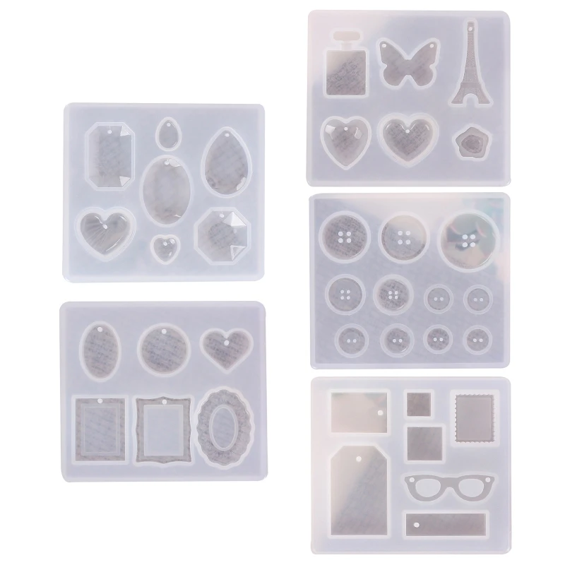 Molde silicona para manualidades, botón Molde resina Epoxy hecho a mano con agujero, colgante, llavero, suministros