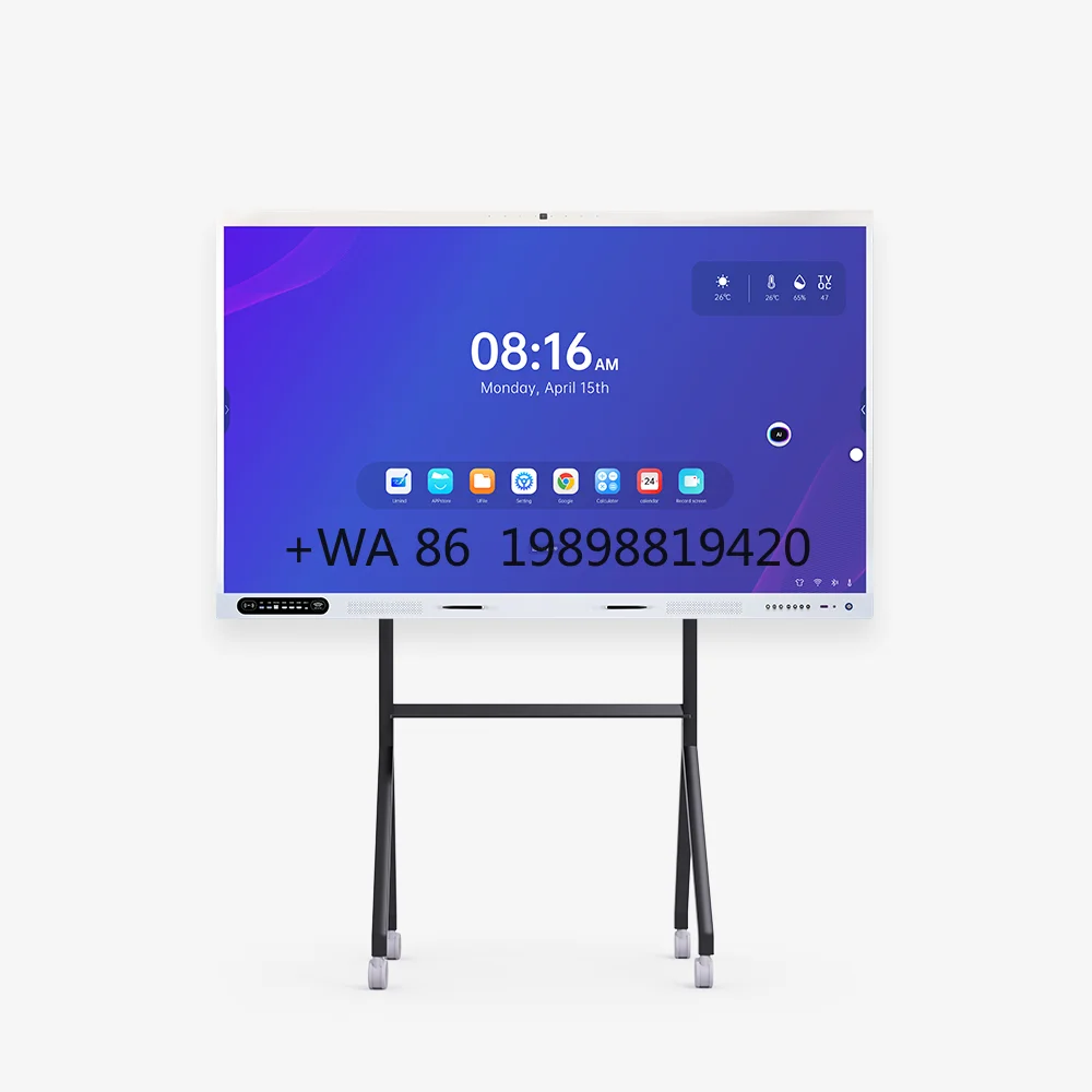 

65" Interactive Display for School Classroom Digital Whiteboard Touch Screen Smart Boards with Free Movable Stand Promotion Sale