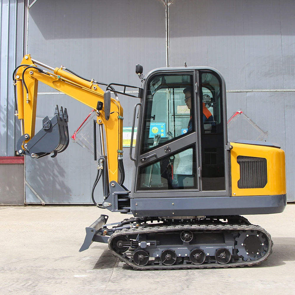 กําหนดเองราคาถูก 2.5 ตันรถขุดขนาดเล็กดีเซลพร้อมสิ่งที่แนบมาขุดตีนตะขาบสําหรับรถขุดไฮดรอลิกในสวน