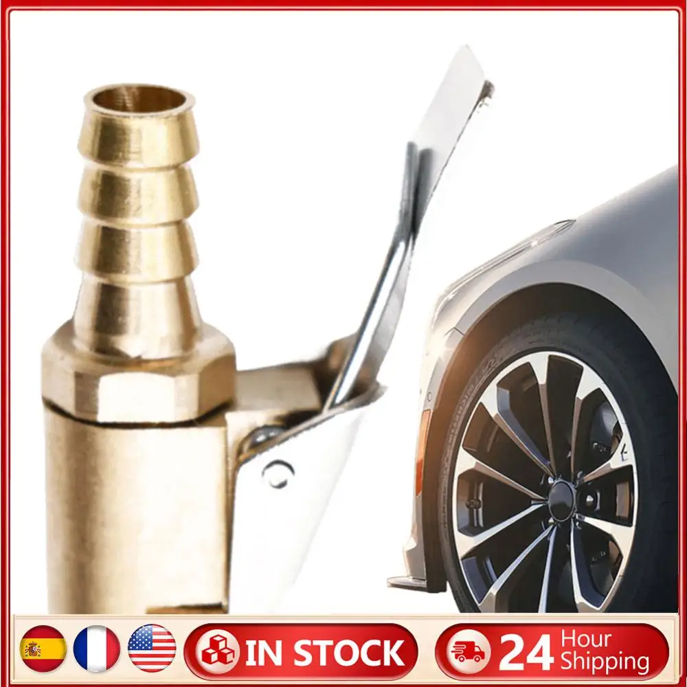 Connettore della valvola della pompa di gonfiaggio Mandrino della pompa dell'aria per camion per auto in ottone Clip della valvola della pompa da 6/8 mm Valvola della ruota del pneumatico per pompa gonfiabile