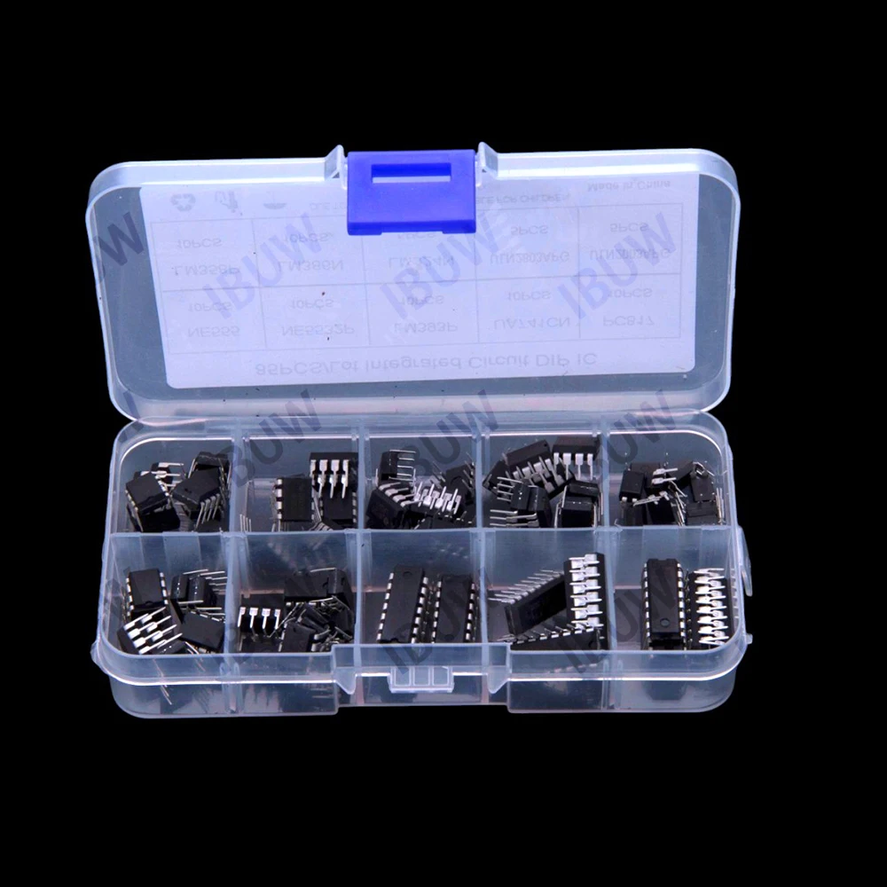 10Values  LM386 ​​85PCS Integrated Circuit LM324 NE555 LM324 LM358 Chip IC Kit DIP NE555 Single Precision Timer LM386 PC817