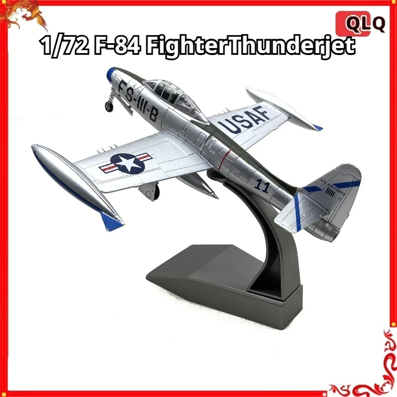 

1:72 USAF F-84 Thunderjet Fighter Alloy Diecast Aircraft Model Military Collectible Desktop Display For Aviation Enthusiasts