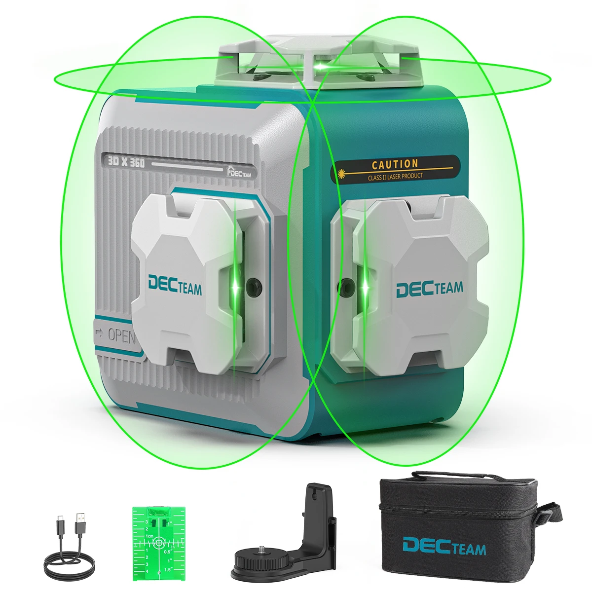 Linhas Nível Laser 3d Portátil Auto-nivelante Horizontal e Vertical Linha Cruzada Ferramentas Laser com Bateria Li-ion Decteam-m03cg 12