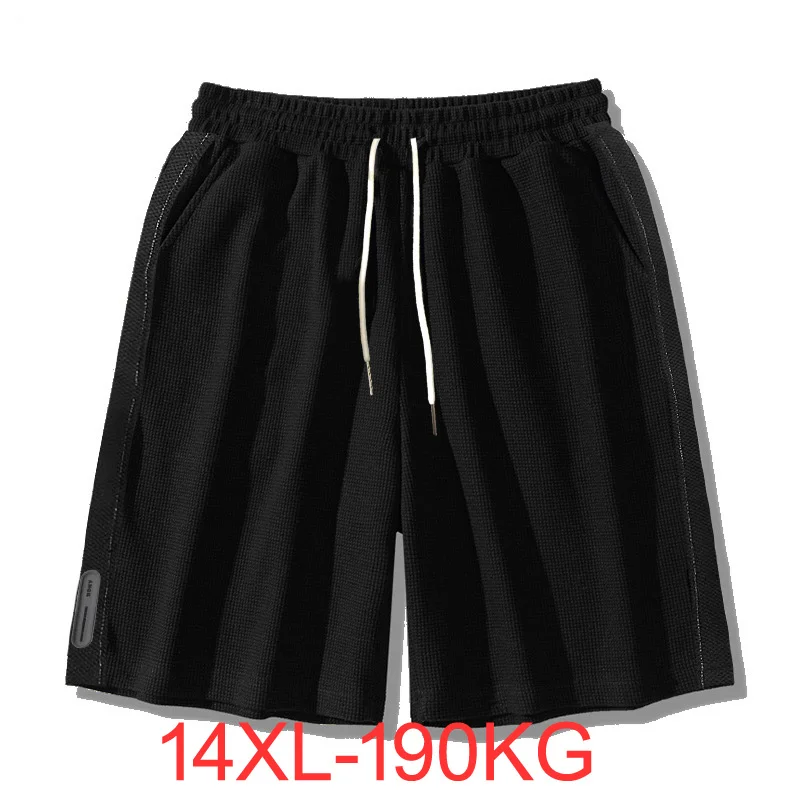 

Plus Size Summer Waffle Pants Casual Shorts Big and Tall Men Loose Middle Pants in Oversized up to 14XL 13XL 12XL men 190KG