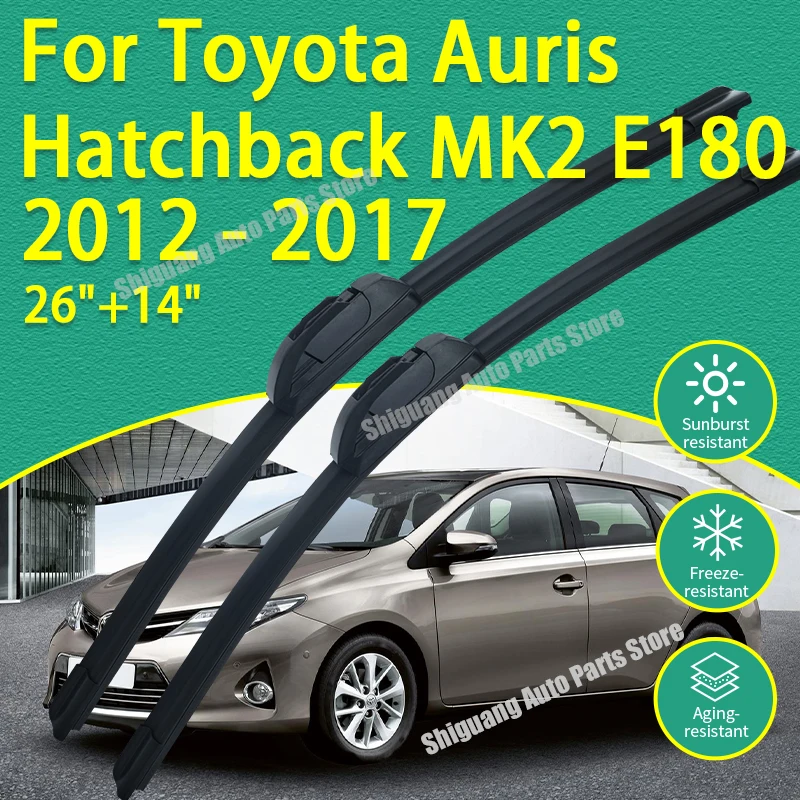

Новые передние дворники с силиконовым покрытием, щетки лобового стекла для Toyota Auris Hatchback MK2 E180 2012-2017 автомобильные дворники 2013