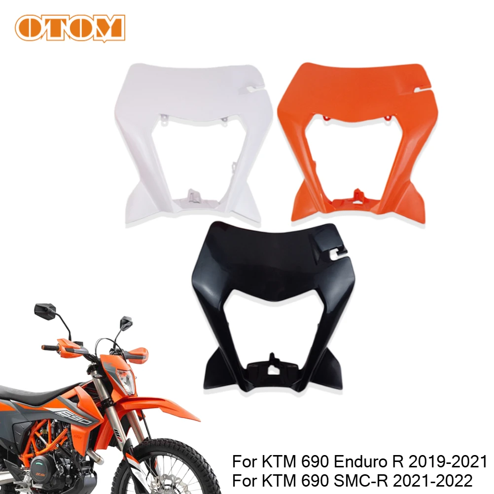 OTOM Motorrad-Zubehör Scheinwerferabdeckung Frontlicht-Verkleidung Kunststoffmaske für KTM 690 Enduro-R SMC-R 2019-2021