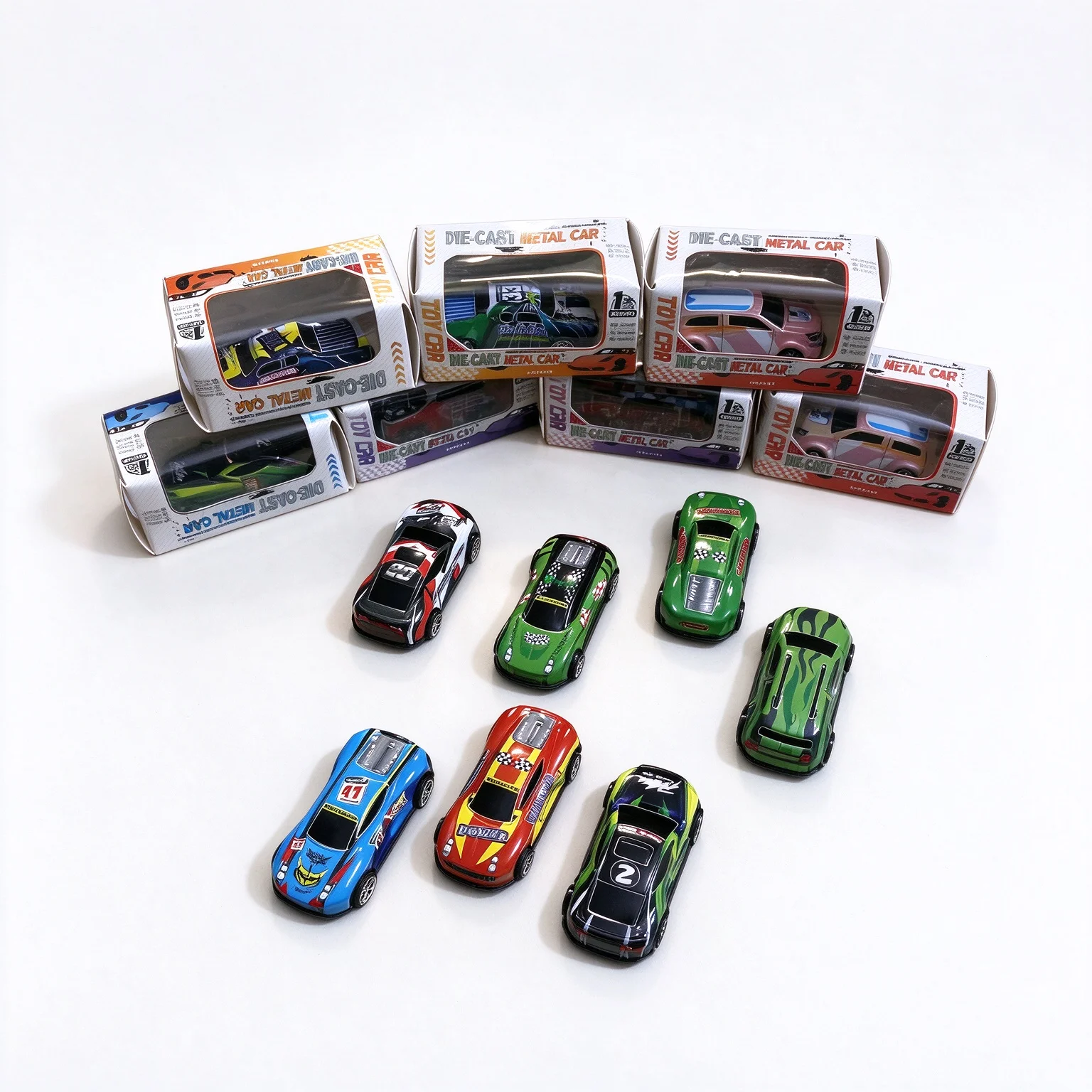 7Pcs Individually Packed Sliding Toy Cars,Random Colors,Assorted Models,Kids Gift,Birthday,Halloween,Thanksgiving,Christmas